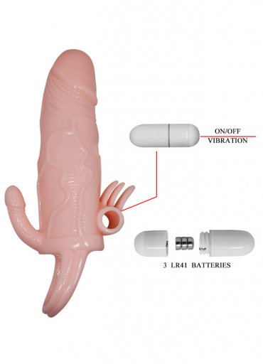 Ten Rengi Penis Kılıfı Klitoris ve Anal Uyarıcılı